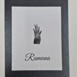 Display of custom ink bearded dragon left foot print card for Springfield area pet parents.